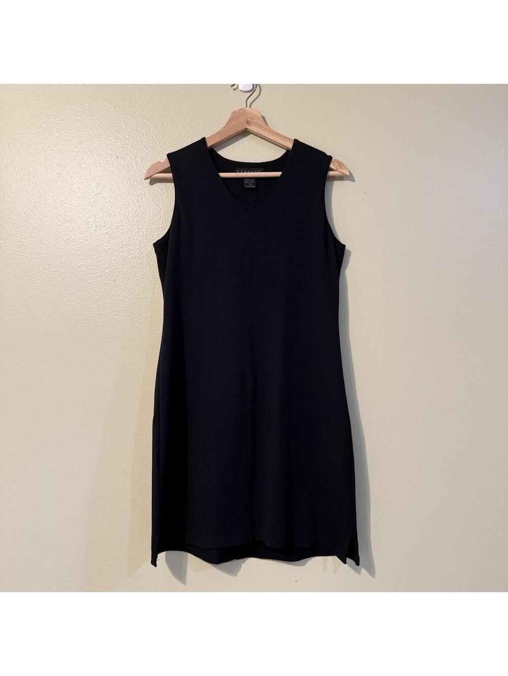 Express Black Sleeveless V-Neck Shift Dress Size S